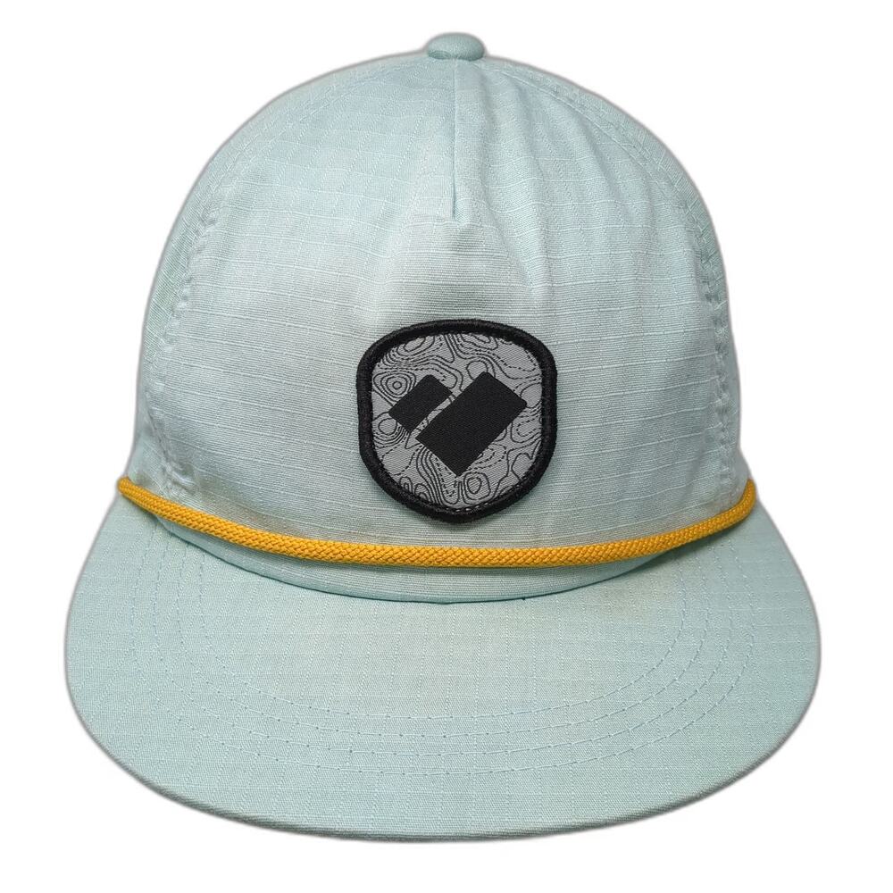 Obermeyer 5 Panel Blue One Size Snapback Rope Topographic Patch Outdoor Hat